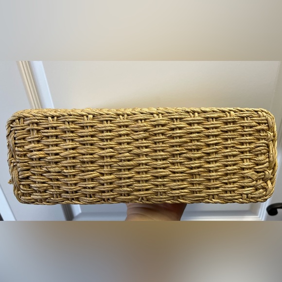 Embroidered Straw Tote Bag - Picture 5 of 9